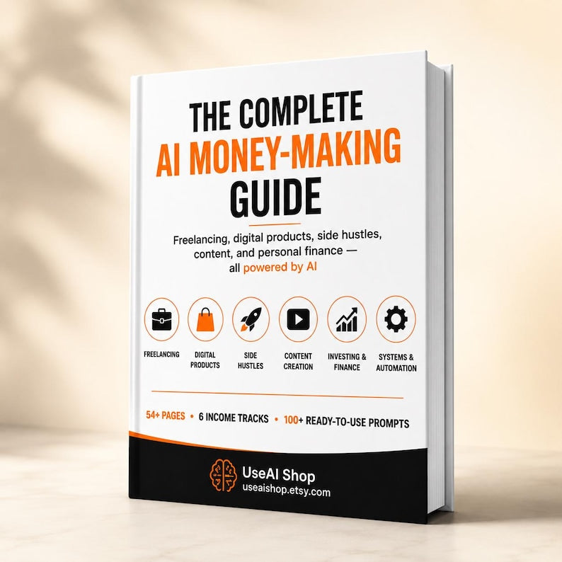 The Complete AI Money Making Guide 55 Page Ebook Freelancing Digital Products Side Hustles